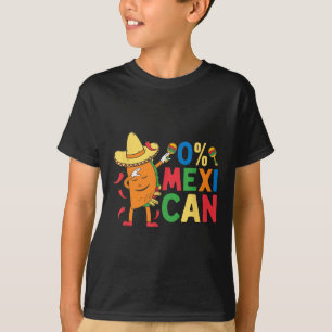 T-shirt 0% Mexicain Cinco De Mayo Dabbing Taco Mexicain So