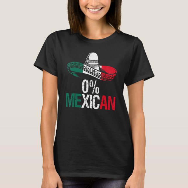 T-shirt 0 Mexican With Sombrero And Mustache For Cinco de  (Devant)