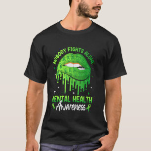 T-shirt 0 Morsure Des Lèvres Mois De La Sensibilisation à