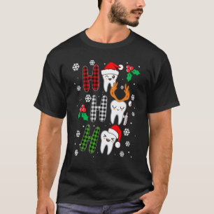 T-shirt 0 Noël dentiste  dent Dentaire  Écarlate Carreaux 