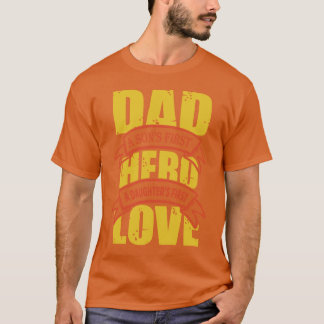 T-shirt 0 papa a fils premier héros filles premier amour