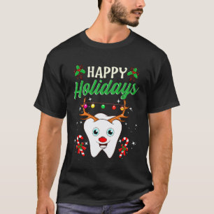 T-shirt 0 Renne de Noël Assistant Dentaire Hygiéniste Dent