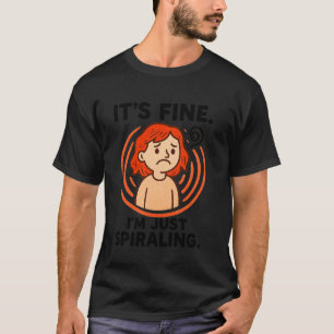 T-shirt 0 Santé mentale en spirale Introverti drôle Anxiét