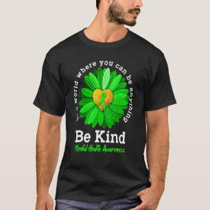 T-shirt 0 Sois Gentil Ruban Vert Tournesol Sensibilisation