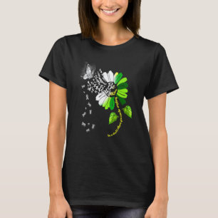 T-shirt 0 Soyez Gentil Papillon Tournesol Vert Santé Menta