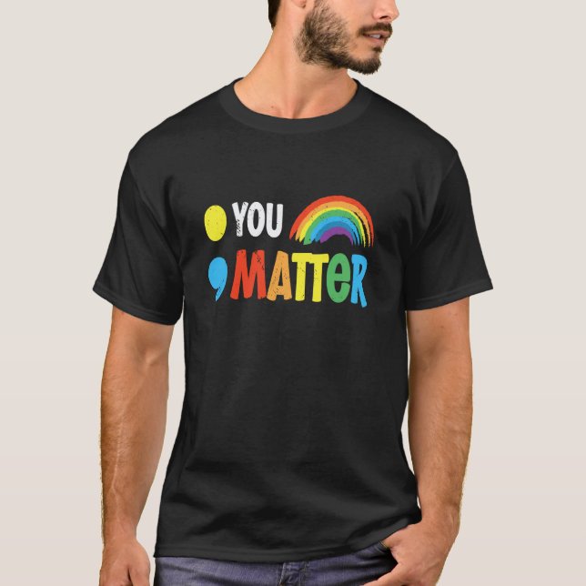 T-shirt 0 Vous Comptez Point-virgule Guerrier de la Santé  (Devant)