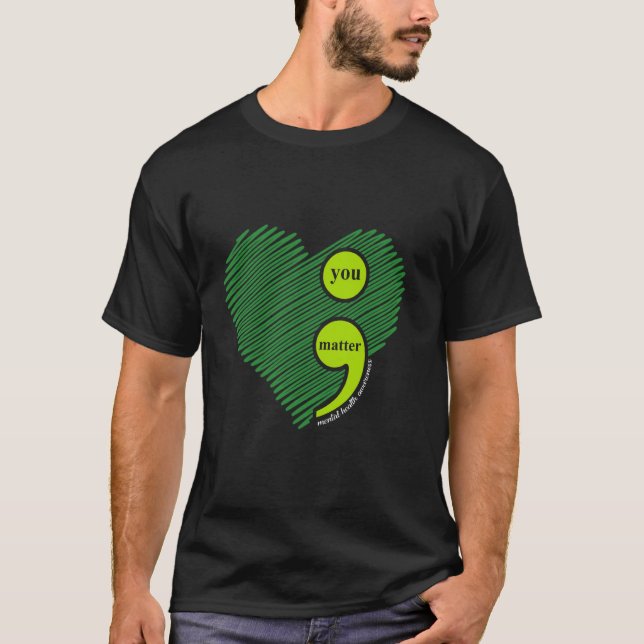 T-shirt 0 Vous Comptez Point-virgule Sensibilisation à la  (Devant)