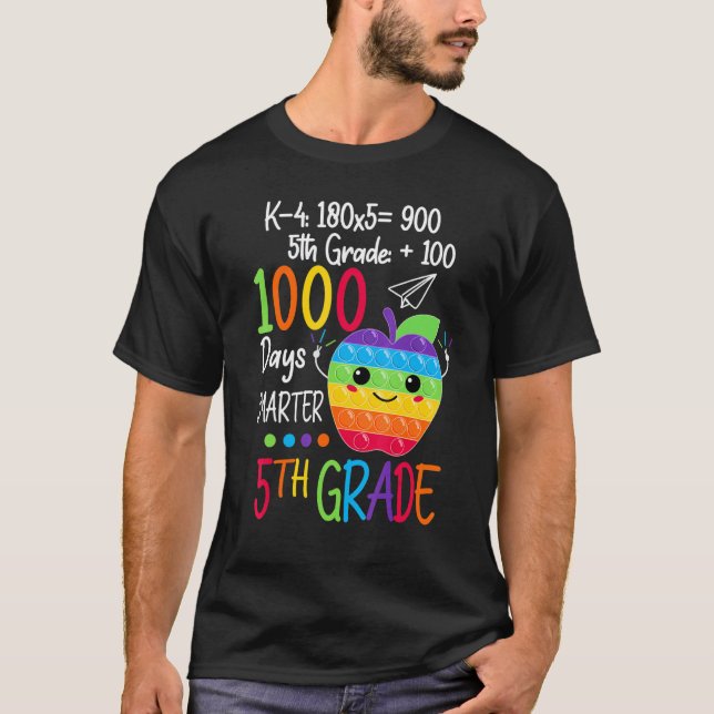 T-shirt 1000 days of school 5th Grade Teacher 1000 Days Sm (Devant)