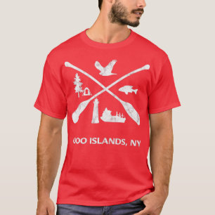 T-shirt 1000 Îles Canoë Oars Design léger en détresse