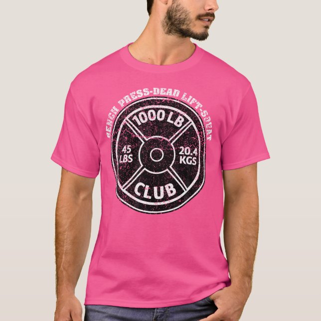T-shirt 1000 Livres Club Gym Poids Leading Dead Lift (Devant)