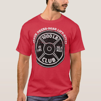 T-shirt 1000 Livres Club Gym Poids Leading Dead Lift