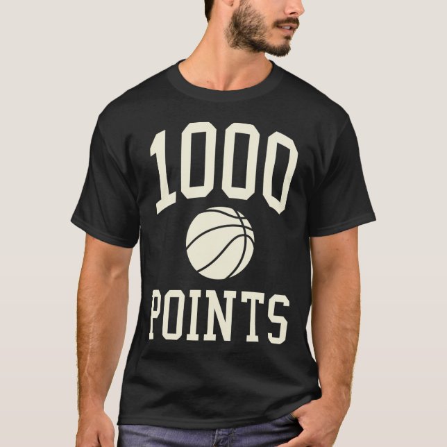 T-shirt 1000 Points Basketball Cadeau Lycée Basketball (Devant)