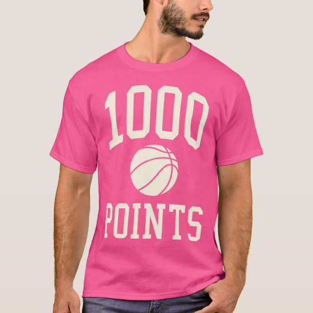 T-shirt 1000 Points Basketball Cadeau Lycée Basketball (Devant)
