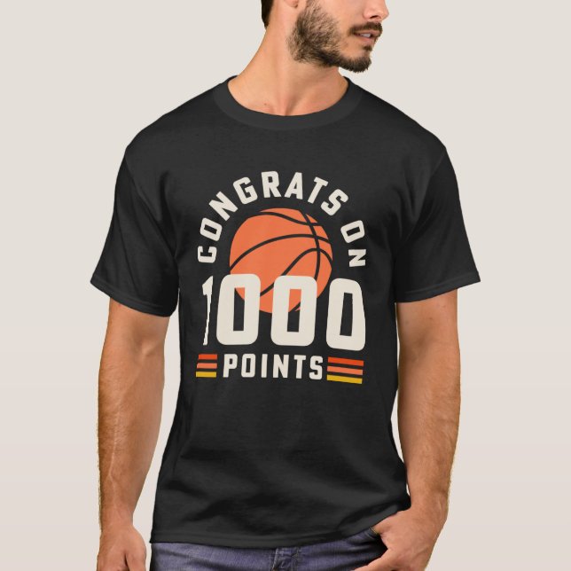 T-shirt 1000 Points Basketball Scorer Congrats Basketball (Devant)
