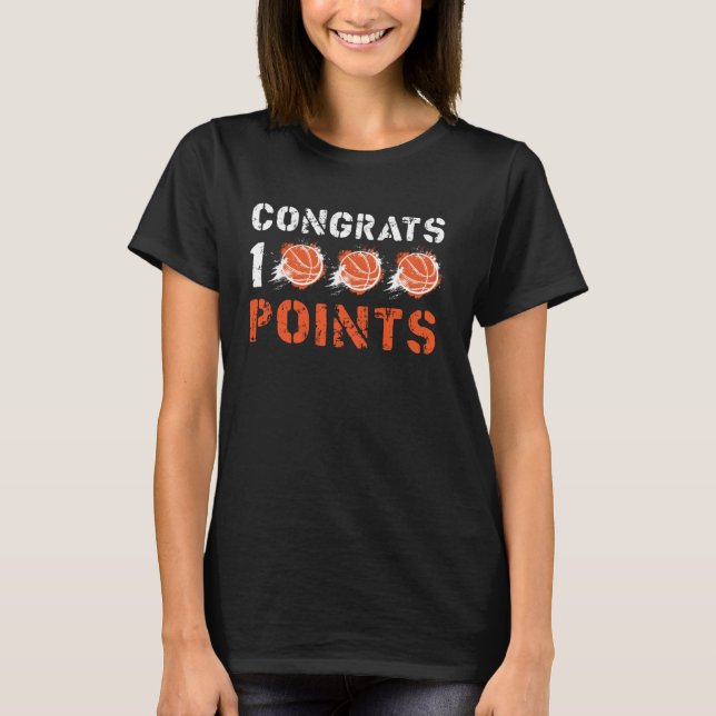T-shirt 1000 Points Basketball Scorer High School Basketba (Devant)