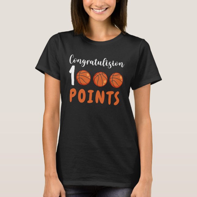 T-shirt 1000 Points Basketball Scorer High School Basketba (Devant)