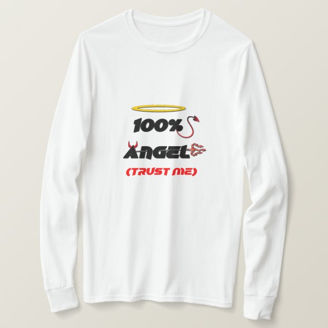 T-Shirt 100% Ange (Crois-Moi) (Design devant)