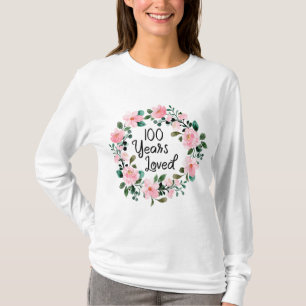 T-shirt 100 ans Hommes aimés Femmes 100 ans Cool 100e