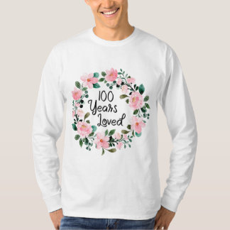 T-shirt 100 ans Hommes aimés Femmes 100 ans Cool 100e