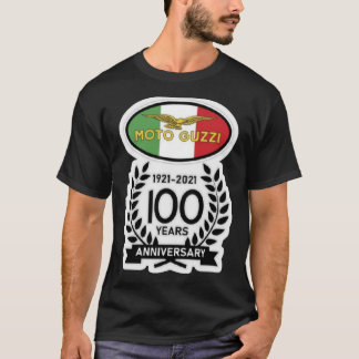 T-shirt 100 ans Moto Guzzi logo Merch et A