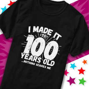 T-shirt 100 ans vieux mème sarcastique drôle 100e annivers