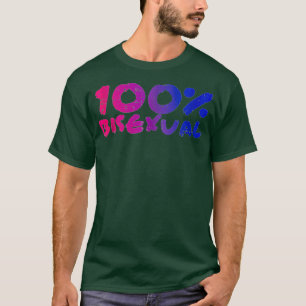 T-shirt 100 Biseual Pride Drapeau Fier Cool LGBTQ LGBT All