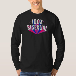 T-shirt 100% Bisexuel Pride Style Esthétique Bi Stuf