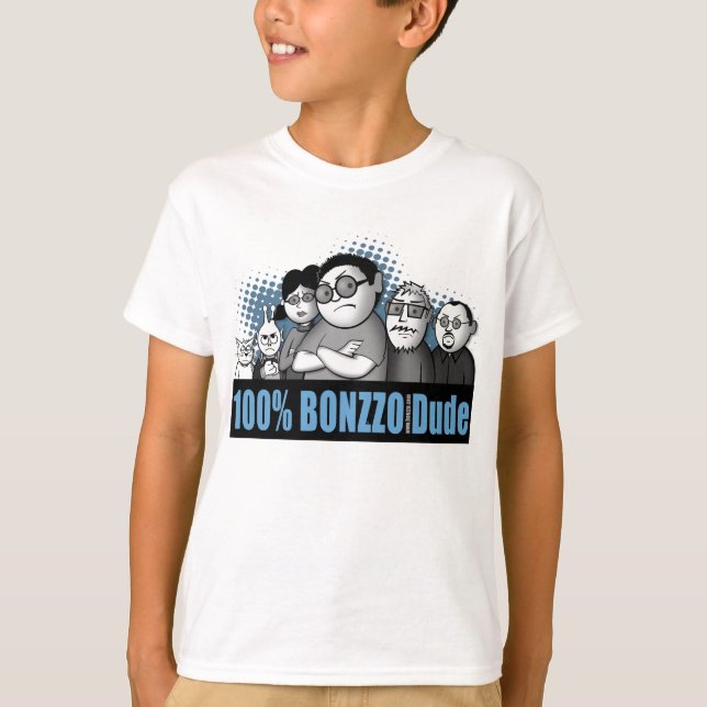 T-shirt "100% BONZZO Dude" Design par John Rivas (Devant)