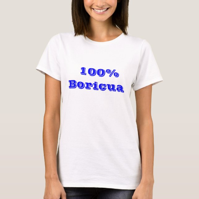 T-shirt 100%Boricua (Devant)
