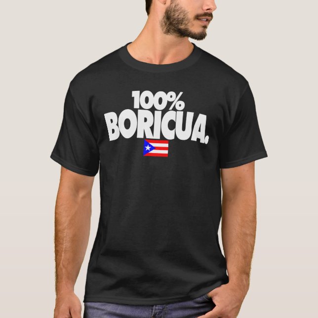T-shirt 100% Boricua (Devant)