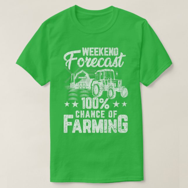 T-shirt 100 Chance D'Agriculture Amusante Fermier Tracteur (Design devant)