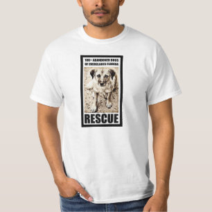 T-shirt 100+ Chiens abandonnés de délivrance de la Flori