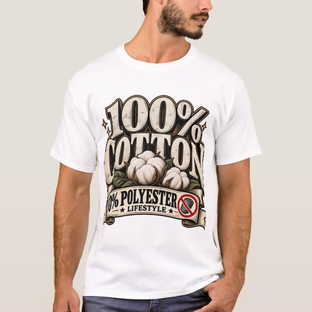 T-SHIRT 100% COTON / 0% POLYESTER STYLE DE VIE (Devant)