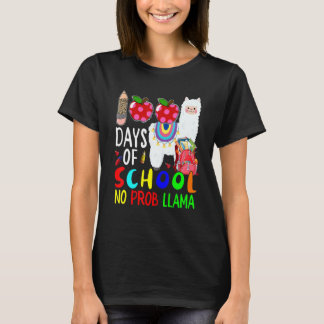 T-shirt 100 Day Of School No Prob Llama Cute Llama Lover S