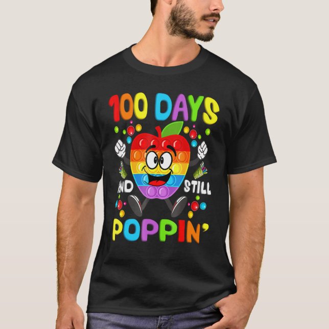T-shirt 100 Days And Still Poppin 100th Day Of School Boys (Devant)