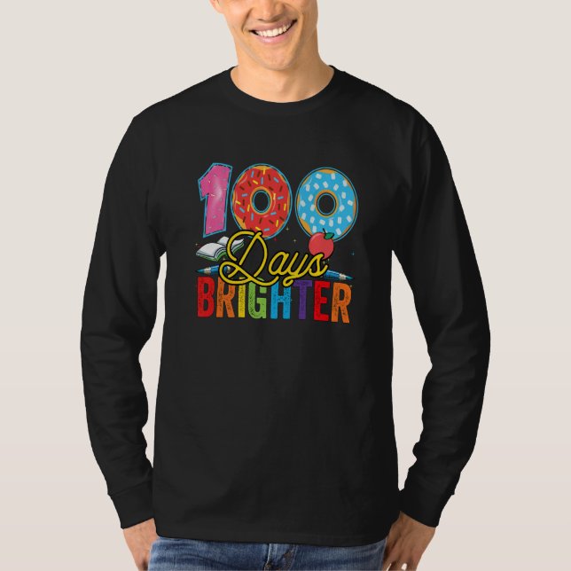 T-shirt 100 Days Brighter Donuts For Teachers And Kids Stu (Devant)