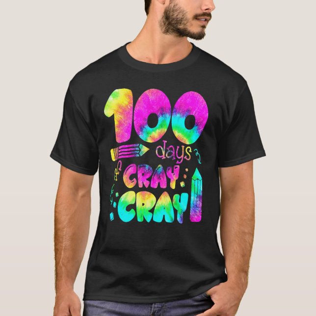 T-shirt 100 Days Cray Cray Buffalo Plaid 100th Day Of Scho (Devant)
