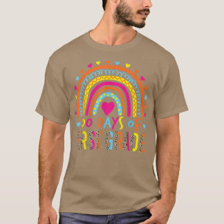 T-shirt 100 Days Of First Grade Leopard Rainbow 100th Day