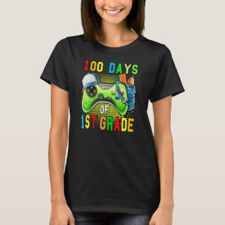 T-shirt 100 Days Of First Grade Level Unlocked 100 Days Of