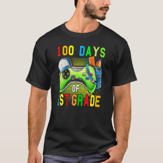 T-shirt 100 Days Of First Grade Level Unlocked 100 Days Of