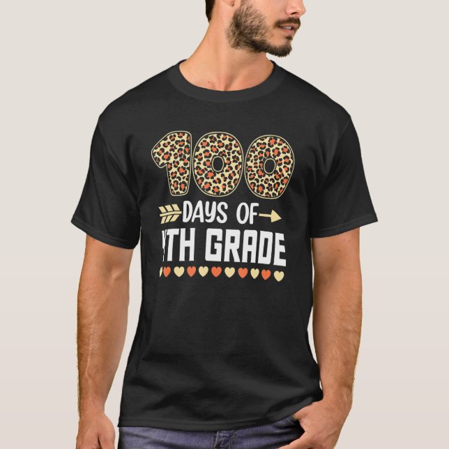 T-shirt 100 Days Of Fourth Grade Teacher 100th Day Of Scho (Devant)