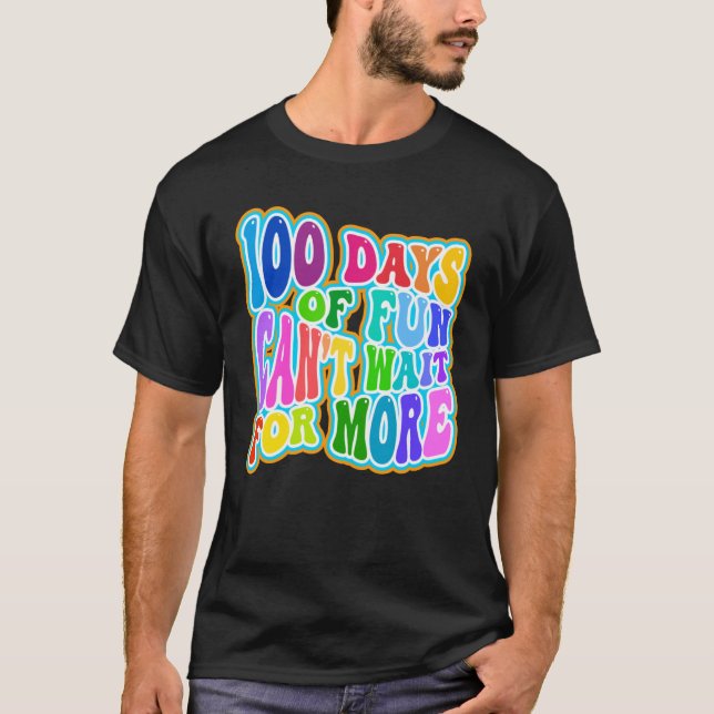 T-shirt 100 Days of Fun Happy 100th Day of School Kids  1 (Devant)