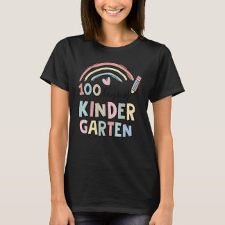 T-shirt 100 Days Of Kindergarten Smarter Rainbow 100 Days 