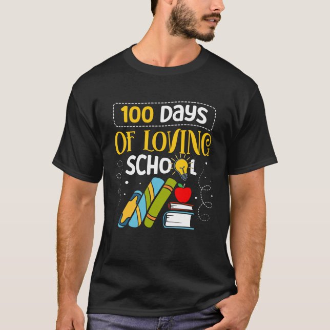 T-shirt 100 Days Of Loving School Leopard 100th Day Teache (Devant)