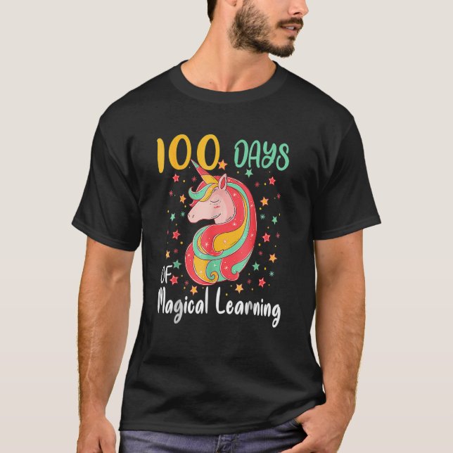 T-shirt 100 Days Of Magical Learning 100th Day Of School U (Devant)