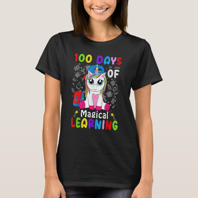 T-shirt 100 Days of Magical Learning School Smarter Dabbin (Devant)