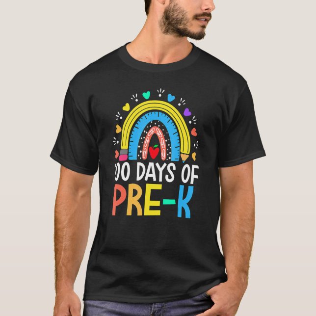 T-shirt 100 Days Of Pre K Happy 100th Day Of School Teache (Devant)