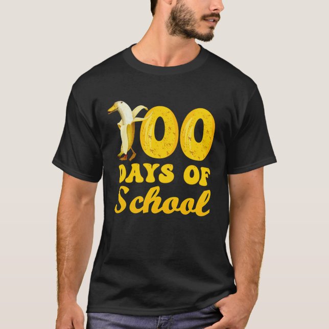 T-shirt 100 Days Of School Banana 100 Days Of School (Devant)
