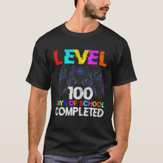 T-shirt 100 Days of School Completed Gamer Boy Level 100 C
