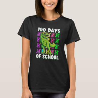 T-shirt 100 Days of School Dino Dinosaur rex 100 Days Smar